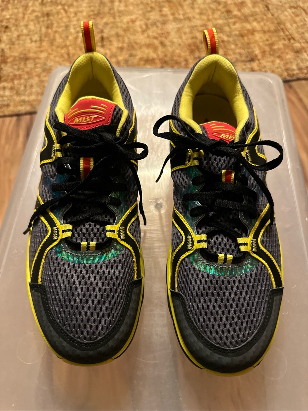 MBT Men’s Athletic Shoes Gray with Yellow and Black Accents